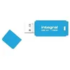 Image de Clé USB INTEGRAL Neon - 128 Go - USB 2.0 - Bleu fluorescent