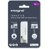 Image de Clé USB 3.0 + Lightning pour iPhone/iPad - INTEGRAL iShuttle 32GB - Blanc