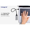 Image de Integral Slimxpress Pro Inssd1tport3.2slimxs Lecteur À Circuits Intégrés Externe Technologie Thunderbolt 1 To Usb Type-