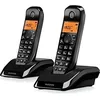 Image de Téléphone fixe Motorola S1202 Duo Noir Blanc - -
