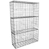 Image de Lot de 3 paniers de gabions argentés en acier galvanisé pour projets d’aménagement extérieur, murs de soutènement, clôture de jardin. 100 x 50 x 30cm 24962