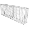 Image de Paniers de Gabions Argentés en Acier Galvanisé pour Projets d'Aménagement Extérieur - Lot de 2 - 100 x 80 x 30cm
