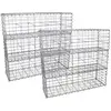 Image de Lot de 6 paniers de gabions argentés en acier galvanisé pour projets d’aménagement extérieur, murs de soutènement, clôture de jardin. 100 x 30 x 30cm 25305