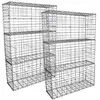 Image de Lot de 6 paniers de gabions argentés en acier galvanisé pour projets d’aménagement extérieur, murs de soutènement, clôture de jardin. 100 x 50 x 30cm 25306