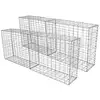 Image de Lot de 4 paniers de gabions argentés en acier galvanisé pour projets d’aménagement extérieur, murs de soutènement, clôture de jardin. 100 x 80 x 30cm 25308