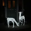 Image de Cerf & biche LED blancs Décoration de Noël LED pour Blanc Brillant Intérieur ou Extérieur Grand Festif