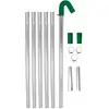 Image de Perche de nettoyage embout d'aspiration pour gouttière extensible 1.2m à 7.2m   5.1cm aluminium & silicone - durable - 6 tubes 2 embouts - aspire 211421