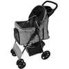 Image de Poussette pour Animal de Compagnie - Gris - Extérieur - Cadre en acier - Confort ultime - Jusquà 15 kg