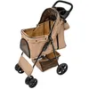 Image de Poussette pour Animal de Compagnie - Beige - Chien - Extérieur - 15 kg max - Cadre en acier robuste