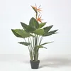 Image de Plante artificielle - HOMESCAPES - Oiseau du paradis - 120 cm - Vert - Orange