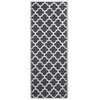 Image de Tapis extérieur jardin imperméable réversible et résistant UV - Nola - 75x200 cm - Noir et blanc - Matériaux recyclés - Homescapes