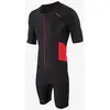 Image de Combinaison de triathlon Zone3 Activate manche courte noir rouge - S