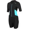Image de Combinaison de triathlon Zone3 Activate manche courte noir bleu femme - L