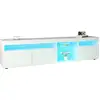 Image de Meuble tv 180cm avec led, style moderne, banc tv pour salon, chambre, blanc