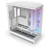 Image de Boîtier pc nzxt h9 flow rgb 2025 moyen tour blanc avec panneau latéral et avant verre trempé
