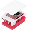 Image de Raspberry Pi® Boîtier pour ordinateur monocarte convient pour: Raspberry Pi® 5 B rouge blanc