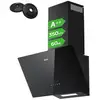 Image de Hotte aspirante inclinée 60cm 360 m3h classe a++ recyclage ou evacuation noir cd6750cb CD6750CB