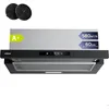 Image de CIARRA Hotte Tioir 60cm A+ 580m3/h Recyclage ou Evacuation inclus 2pcs Filtre Actif Hotte Noir CD6909AB