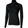 Image de Haut d'entraînement 1/4 zip femme Mizuno Core Impulse Noir J2GAC71609