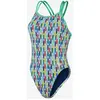 Image de Maillot de bain Speedo Allover Starback vert jaune rouge femme - 36