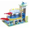 Image de Garage pour enfant - LE TOY VAN - Le grand garage - Inclus voiture hélicoptère et pompe à essence - Bleu