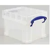 Image de Boîte plastique 3 L - Really Useful Box - Transparent - PP recyclé - Couvercle amovible