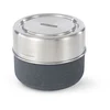 Image de Boîte Repas Verre 600ml Gris Base Isolante Silicone Bois- Fibre Couvercle Inox Black & Blum