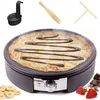 Image de Duronic PM152 Crêpière électrique de 1500W 37 cm Plaque de cuisson antiadhésive et démontable Accessoires inclus Température