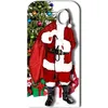 Image de Figurine Géante - Père Noël - Décoration en Carton - Taille Réelle - Avec Sapin