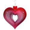 Image de Mobile à vent coeur rouge 15 x 15 x 5 cm