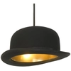 Image de INNERMOST lampe à suspension avec le chapeau JEEVES (Chapeau melon noir avec inteur dorBone - Feutre et aluminium anodisé)