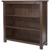 Image de Bibliothèque basse 2 étagères 90x30x90 cm en pin foncé - GUVEN