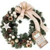 Image de Creative Home Couronne De Noël Couleur Champagne Diamètre 35 Cm Couronne De Noel Porte Noel Decoration