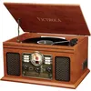 Image de Platine vinyle VICTROLA Classic 6 en 1 stéréo - Acajou - Radio cassette lecteur CD - Garantie 2 ans