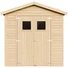 Image de Abri De Jardin En Bois 4 M² - H228 X 233 X 222 Cm - Construction De Panneaux En Bois Naturel - M351
