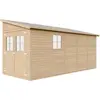 Image de Abri De Jardin En Bois Sans Paroi Latérale 10 M² - H243 X 513 X 216 Cm - Construction De Panneaux En Bois Naturel - M341
