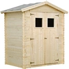 Image de Abri De Jardin En Bois 1,98 M² - Avec Sol Imprégné   H218 X 196 X 136 Cm - M367+m367g