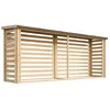 Image de Double Abri Bûches 4 m² - Abri pour bois de chauffage - 112 x 450 cm - Timbela M203 - range bûches extérieur