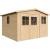 Image de Abri De Jardin En Bois 9 M² - H226 X 324 X 316 Cm - Avec Sol Imprégné - M335+m335g