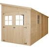 Image de Abri De Jardin En Bois Sans Paroi Latérale 10 M² - H243 X 513 X 216 Cm - Avec Sol Imprégné- M341+m341g