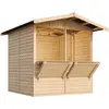 Image de Maison De Jardin En Bois, Grand Stand De Vendeur Avec Comptoir H232x253x263 Cm/4 M2, M149