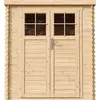 Image de Abri De Jardin En Bois 3,53 M²-avec Sol Imprégné-porte Verrouillable De Haute Qualité h200 X 204 X 204 Cm - M309f+m309g