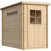 Image de Abri De Jardin En Bois 2,63 M² - Cabane De Jardin Extérieure Avec Sol Imprégné   H198 X 239 X 144 Cm - M306+m306g