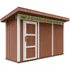 Image de Abri De Jardin À Base De Bois En Panneaux Lp Smartside 4 M² - Timbela M902- Couleur De Peinture Redwood Red