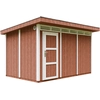 Image de Abri De Jardin À Base De Bois En Panneaux Lp Smartside 9 M² - Timbela M904- Couleur De Peinture Redwood Red