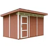 Image de Abri de Jardin Qualité Premium 9m² - Timbela M904-REDWOOD RED - Bois - Panneaux de particules - Plat - Marron