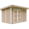 Image de Abri De Jardin À Base De Bois En Panneaux Lp Smartside 9 M² - Timbela M904a- Couleur De Peinture Terra Brown