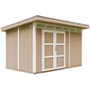 Image de Abri de Jardin Qualité Premium 9m² / L412xL279xH237 cm - Timbela M904A-TERRA BROWN