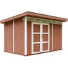 Image de Abri De Jardin À Base De Bois En Panneaux Lp Smartside 9 M² - Timbela M904a- Couleur De Peinture Redwood Red