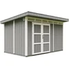 Image de Abri De Jardin À Base De Bois En Panneaux Lp Smartside 9 M² - Timbela M904a- Couleur De Peinture Cavern Steel
